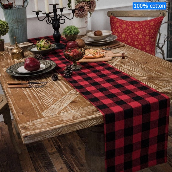 Cotton Plaid Table Runners Modern Table Mats And Runners Napkin Cloth Place Mat Decoration For Table