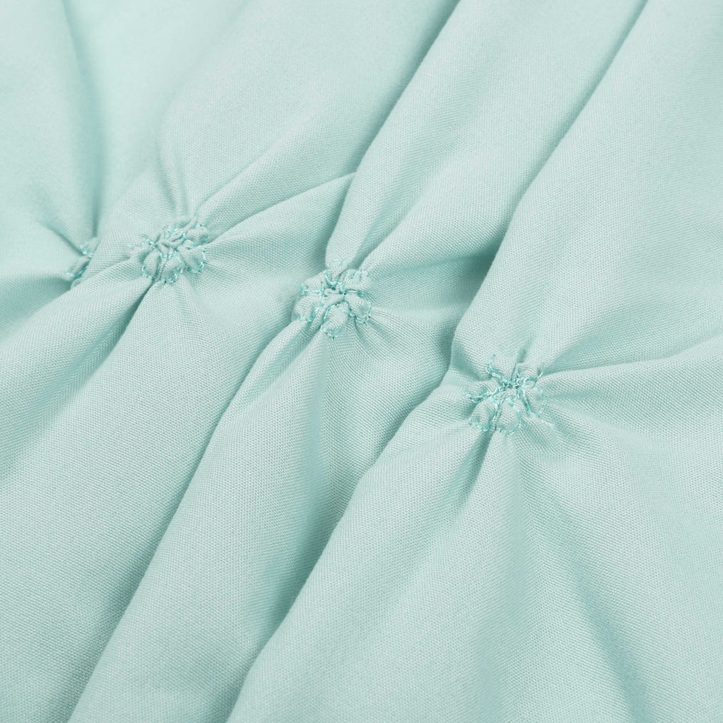 HIG Farmhouse Pinch Pleated Shower Curtains, 72" x 72", Blue and Pink