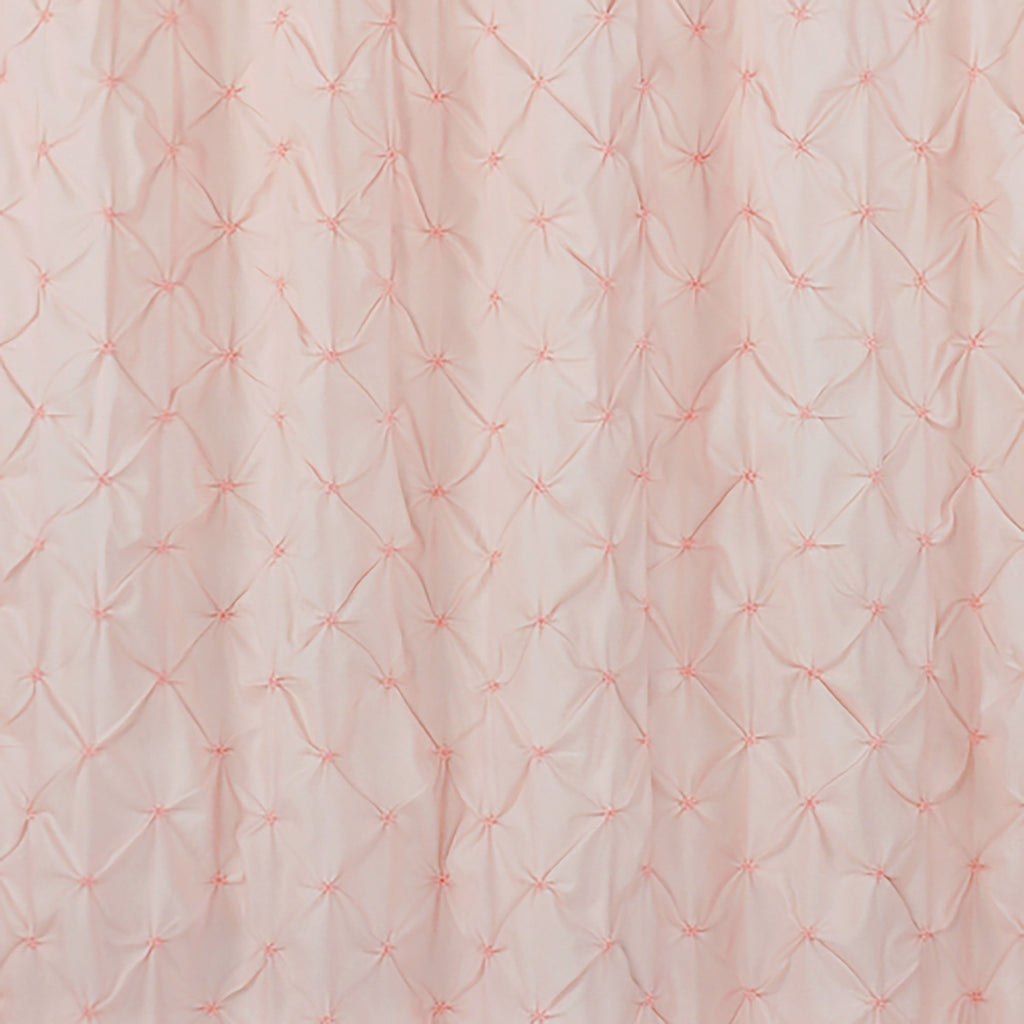 HIG Farmhouse Pinch Pleated Shower Curtains, 72" x 72", Blue and Pink