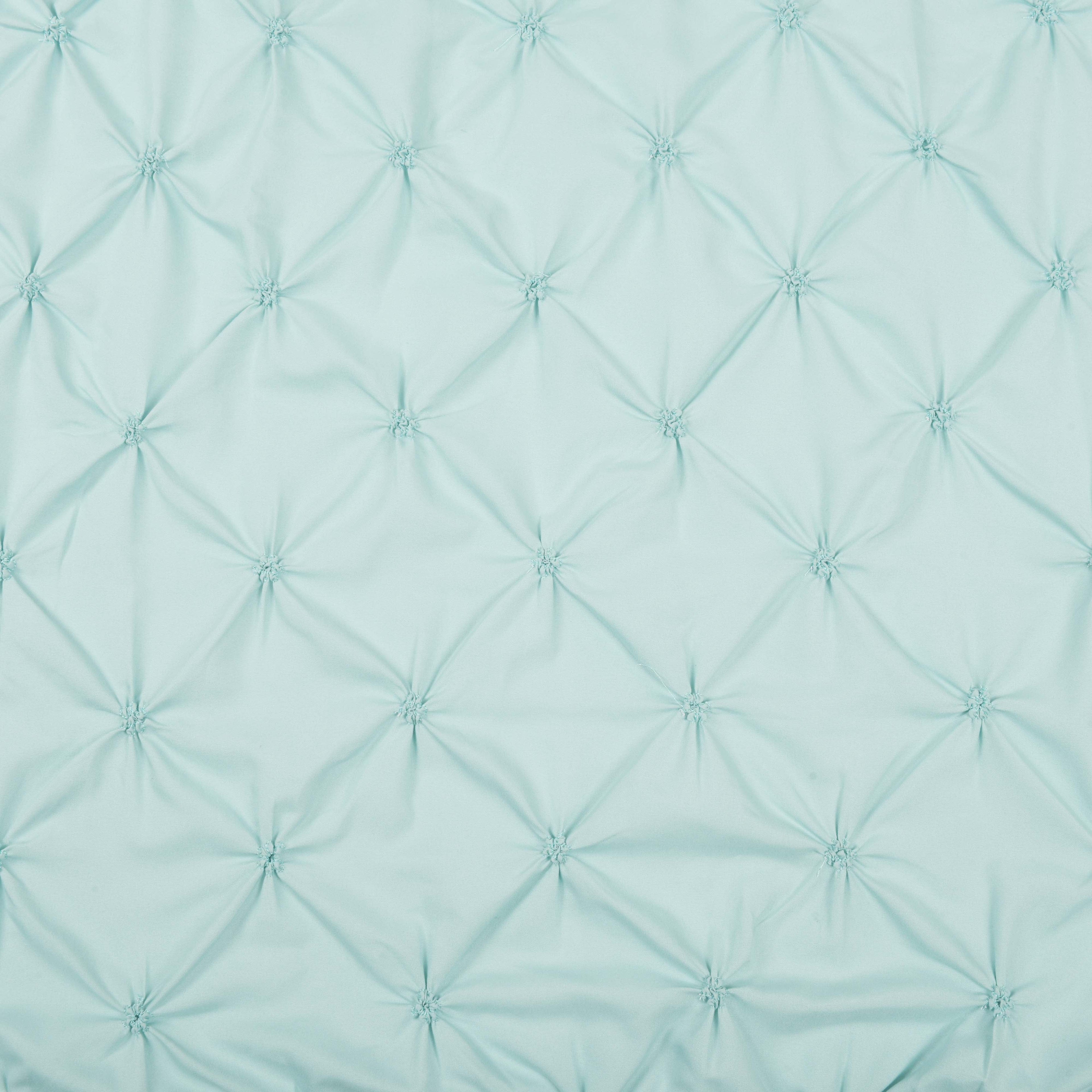 HIG Farmhouse Pinch Pleated Shower Curtains, 72" x 72", Blue and Pink