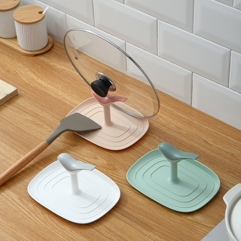 Household Multi-function Pot Cover Rack Spatula Rack Spoon Storage Rack Mat Holder Kitchen Appliance Holders Support