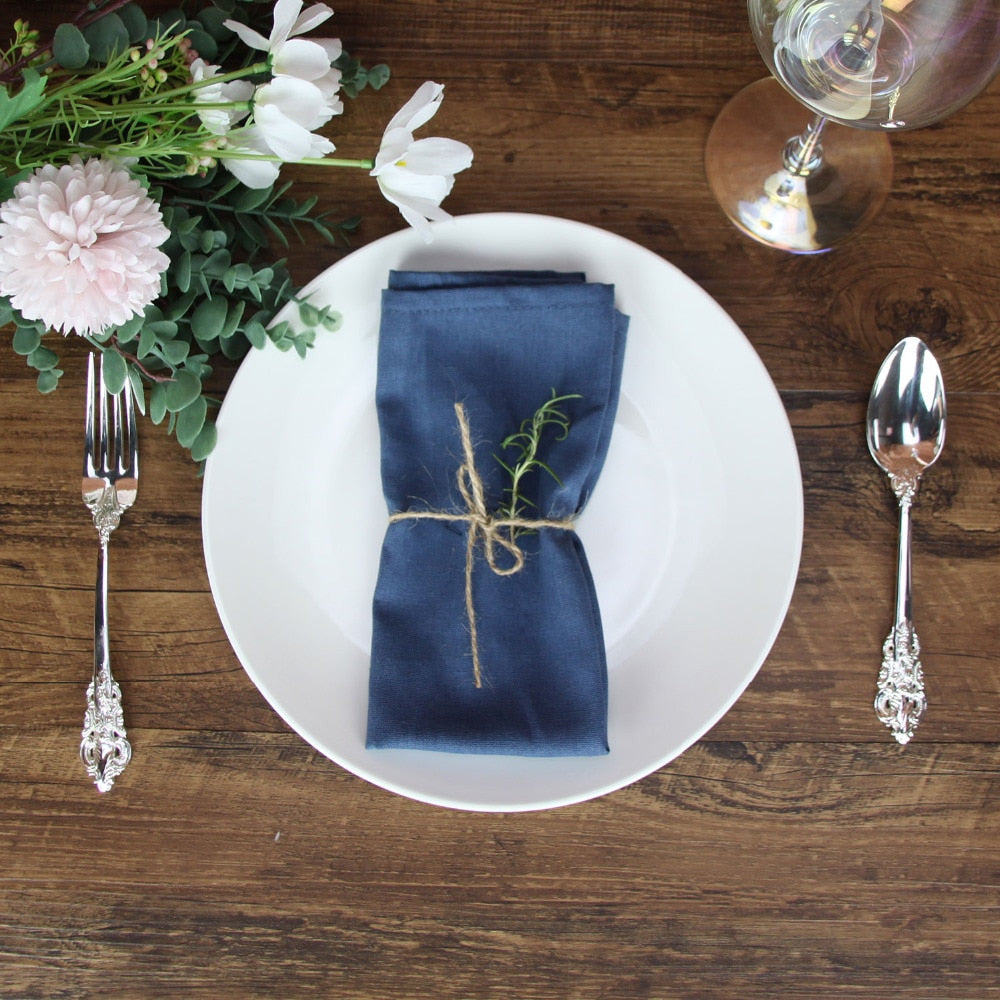 40x40cm cotton linen Napkins placemat heat insulation mat dining table mat kids table Napkin fabric pretty placemats